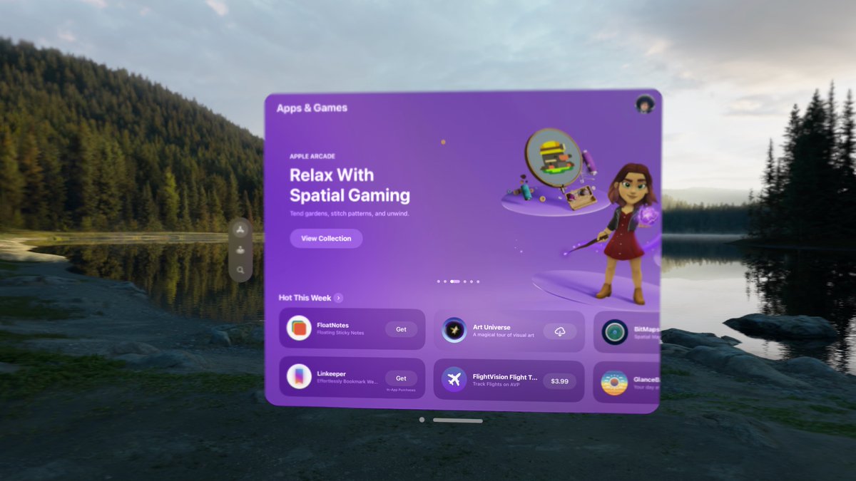 ArtUniverseApp's tweet image. Art Universe is now featured on the front page of the Vision App Store!

Thank you to everyone who has supported us on our journey. 

We are building the world&apos;s first spatial media platform for the visual arts - and we are just getting started!