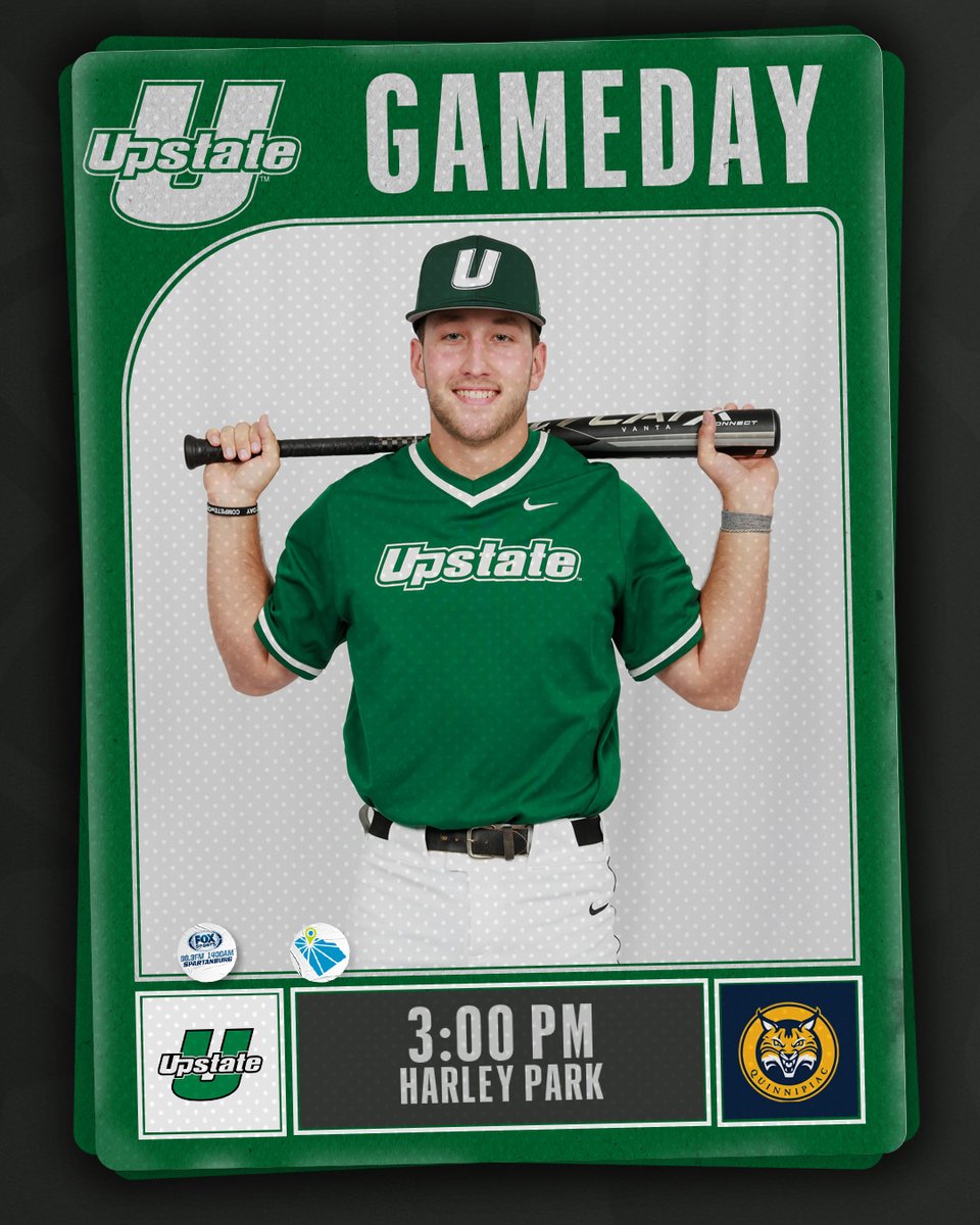 USC Upstate Baseball (@upstatebsb) on Twitter photo ⚔️ 𝑮𝑨𝑴𝑬 𝑫𝑨𝒀 ⚔️
The <a href="/OneSptbgInc/">OneSpartanburg, Inc.</a> Baseball Classic begins today!
🆚 Quinnipiac
🕒 3 p.m. ET
📌 Cleveland S. Harley Park
📻 brnw.ch/21wHfWW
📊 brnw.ch/21wHfWY
📰 brnw.ch/21wHfWX
#SpartanArmy⚔️ ⚔️ 𝑮𝑨𝑴𝑬 𝑫𝑨𝒀 ⚔️
The <a href="/OneSptbgInc/">OneSpartanburg, Inc.</a> Baseball Classic begins today!
🆚 Quinnipiac
🕒 3 p.m. ET
📌 Cleveland S. Harley Park
📻 brnw.ch/21wHfWW
📊 brnw.ch/21wHfWY
📰 brnw.ch/21wHfWX
#SpartanArmy⚔️
