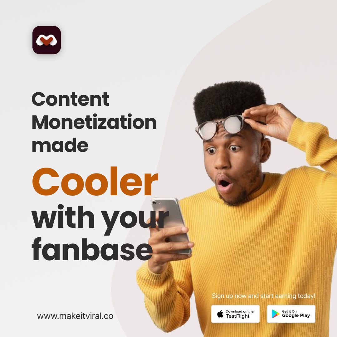 Leverage the power of your supportive fanbase and boost your income without middlemen unfairly splitting what’s yours.

#Makeitviral #MusicRevolution✊🏽