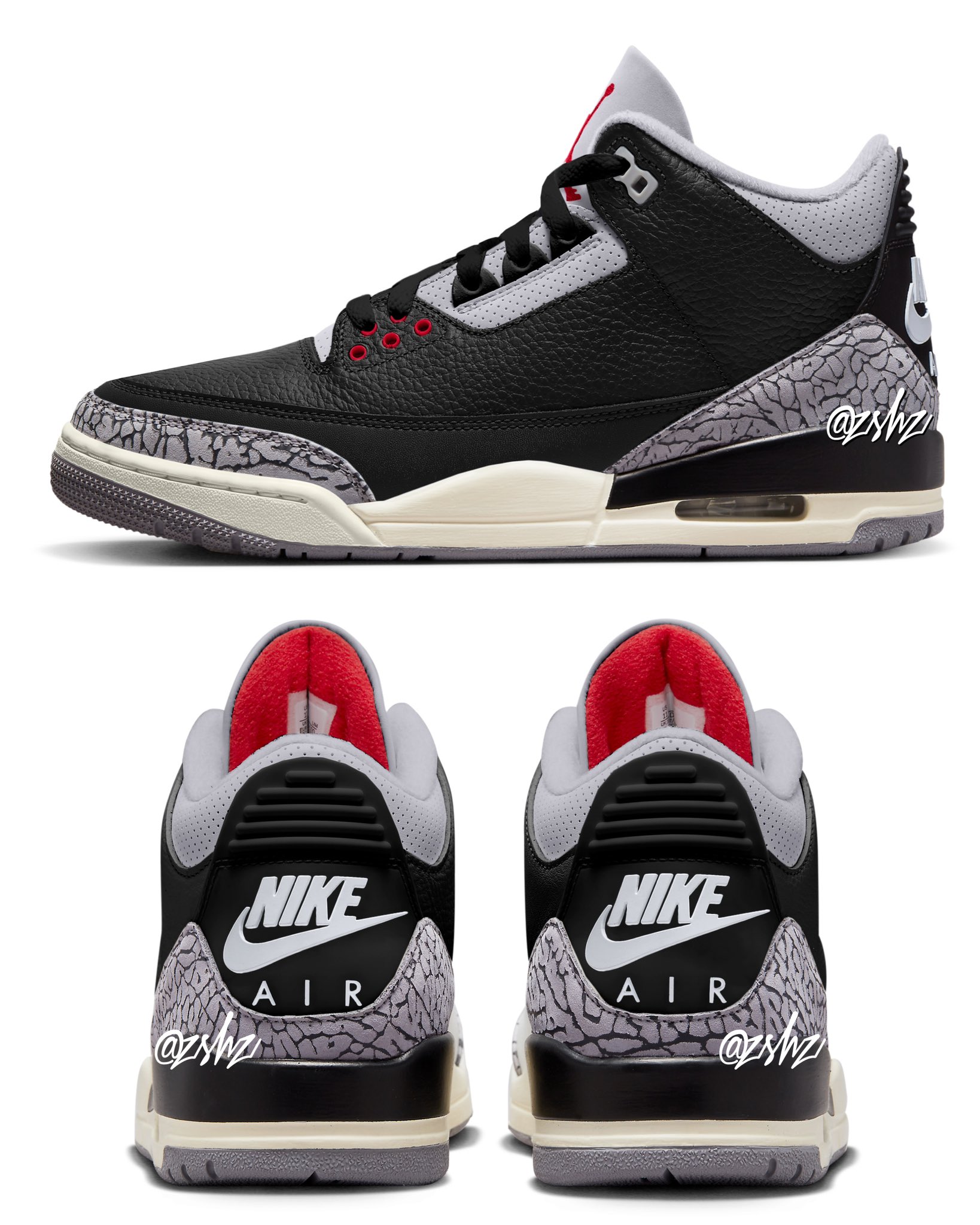 【28㎝】2024 AIR JORDAN 3 BLACK CEMENT Nike Air Jordan 3 Retro OG Black Cement 2024 DN3707-010