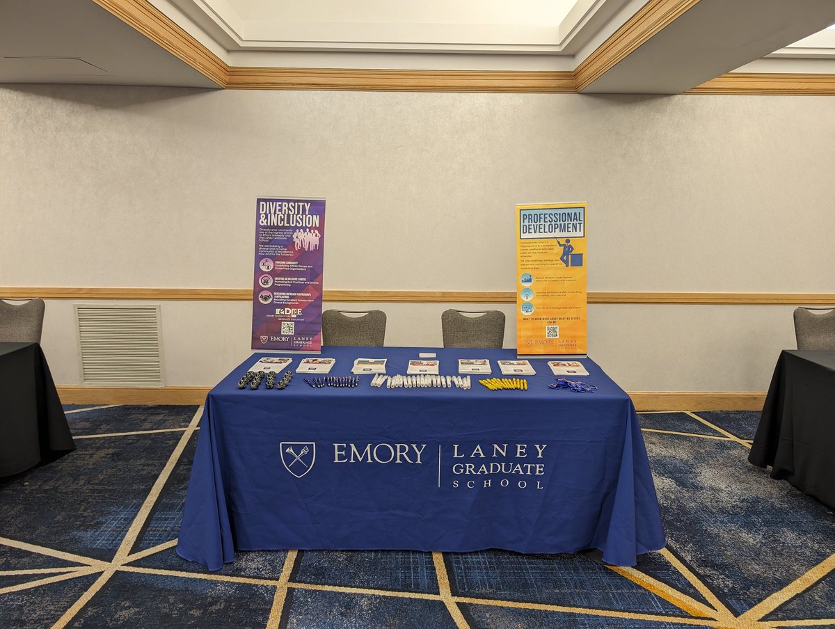 Excited <a href="/laneygradschool/">Emory LGS</a> is recruiting at the <a href="/UNCF/">UNCF</a> National Alumni and Pre-Alumni Councils Leadership Conference, if you are here come by and say hello!
#DiversityisExcellence