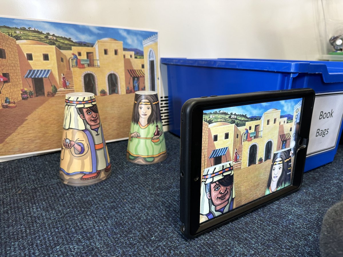 Gavin_Sharp_73's tweet photo. This is far too fun, and highly creative. Using #storystackers with #imotion app to make our animations for R.E in Class 5 this afternoon https://t.co/7tWrhey1xg