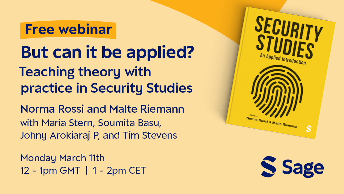 Sage Politics (@sagecqpolitics) on Twitter photo Join Norma Rossi, <a href="/MalteRiemann/">Malte Riemann</a>, @mariasternsgs, Soumita Basu, <a href="/JohnnyArokiaraj/">Johnny Arokiaraj</a> and Tim Stevens as they explain what theory has got to do with Security Studies practice. Register now: ow.ly/qriX50QH52c
<a href="/tcstvns/">ᴛɪᴍ ꜱᴛᴇᴠᴇɴꜱ</a> <a href="/warstudies/">War Studies</a> <a href="/ISGA_Hague/">ISGA The Hague</a> @standrewsir <a href="/SouthAsianUni/">South Asian University</a> Join Norma Rossi, <a href="/MalteRiemann/">Malte Riemann</a>, @mariasternsgs, Soumita Basu, <a href="/JohnnyArokiaraj/">Johnny Arokiaraj</a> and Tim Stevens as they explain what theory has got to do with Security Studies practice. Register now: ow.ly/qriX50QH52c
<a href="/tcstvns/">ᴛɪᴍ ꜱᴛᴇᴠᴇɴꜱ</a> <a href="/warstudies/">War Studies</a> <a href="/ISGA_Hague/">ISGA The Hague</a> @standrewsir <a href="/SouthAsianUni/">South Asian University</a>
