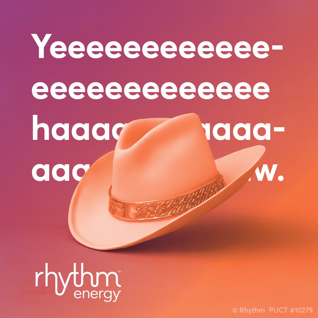 We’re not horsin' around .... we’ve got the best electricity plans in town. Happy Go Texan Day, y'all! ⚡ loom.ly/TdBq0Ug  

#GoTexanDay #RhythmEnergy #RodeoHouston #HoustonRodeo #HLSR2024 #TexasPride