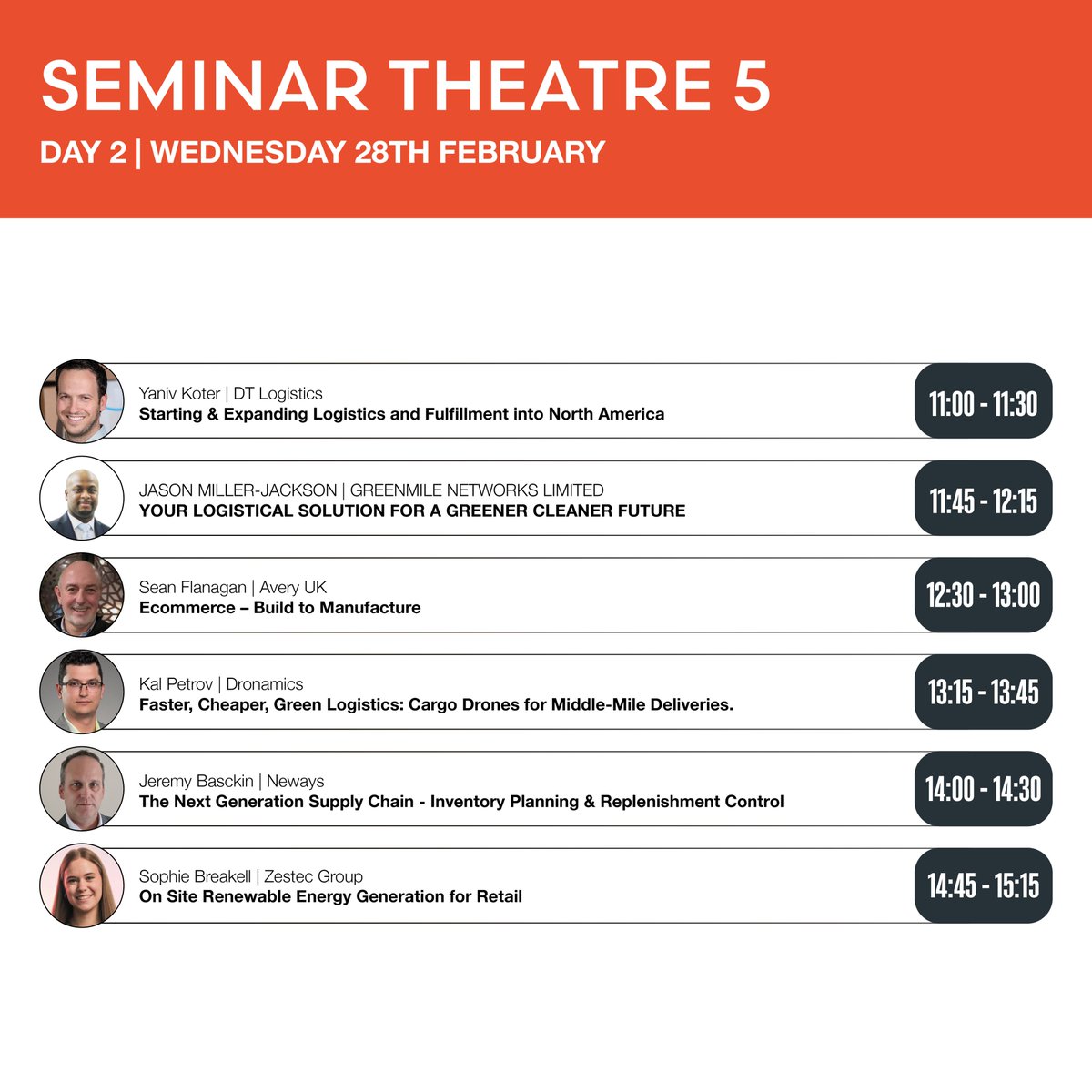 Our day two speakers are ready to step foot onto the stage! ⏰

Here is a quick reminder of our day two speakers who will shortly step onto the stage to provide you with a day full of inspiring seminar sessions!

Take a look at todays speakers!

#RetailSCL