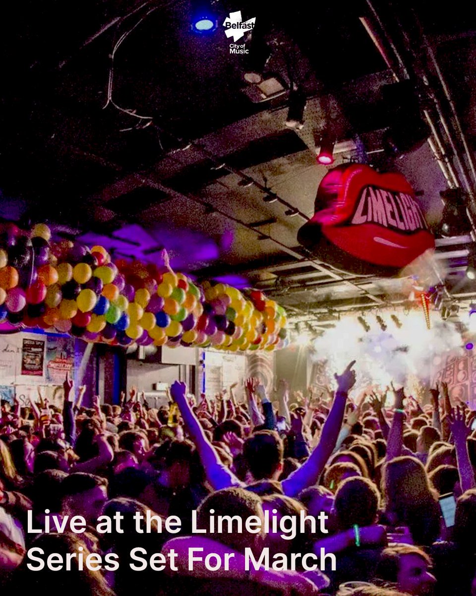 BBC Radio Ulster will host a Live at the Limelight series at the iconic Ormeau Avenue venue next month Running from 3-6 March, the inaugural four-parter will bring together bona fide Irish music legends with a host of homegrown artists rapidly on the rise 📈 🧵 (1/6)