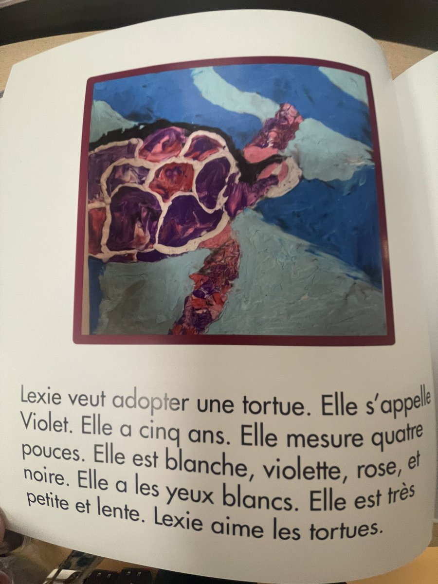 Our grade 6 French class published a book! They also did all the artwork with clay. Thanks to Mrs. Lisa McNamara for doing this activity with the class!