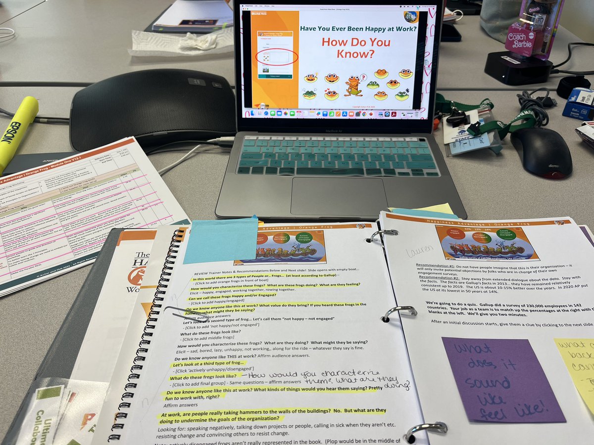 We are prepping for Orange Frog Training this morning! Get ready for a “Toad”ally amazing experience District 58 Instructional Assistants! We can’t wait to see you March 1st! 🧡 #dg58pride @LProsser15 @tmfrederickson @JennyLehotsky