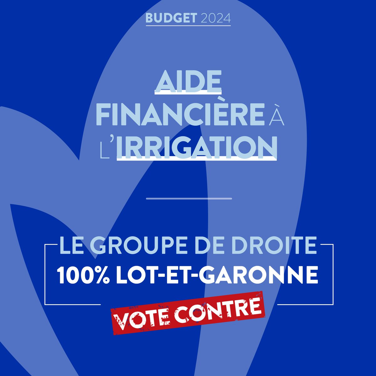 Lors de la dernière session du Conseil départemental, nous avons soumis au vote plusieurs mesures pour aider les agriculteurs 🧑🌾 ❌100% Lot-et-Garonne a décidé de voter CONTRE ce régime d'aide...soit ! ✅Mais rassurez-vous ! La Majorité départementale a voté POUR !