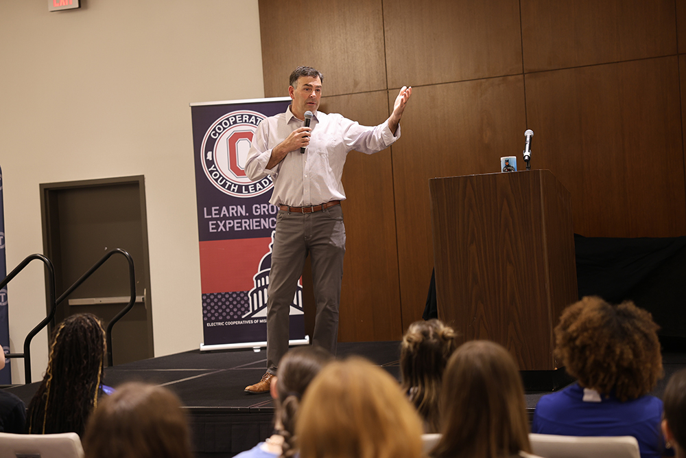 electriccoopsms's tweet photo. @MichaelWatsonMS fields questions Friday from high school juniors from all over the state during the 2024 Cooperative Leaders Workshop in Jackson. #MS2DC #MSCYL24 #YTDC #YT24 https://t.co/gXbP7oqoEK