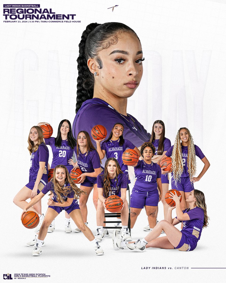 Alvarado Indian Athletics (@alvaradosports1) on Twitter photo 🏹🏀 REGIONAL TOURNAMENT 🏀🏹
🚨 Semifinal
📅 2.23.24
🆚 Canton (<a href="/eaglettesBB/">Canton Basketball</a>)
🕟 5:30 PM
📍 TAMU-Commerce Field House
🎟️ tinyurl.com/2dfbsfvj
It's GAME DAY for <a href="/AHS_IndianBBall/">Alvarado Lady Indian Basketball</a>! Win & advance. Let's make history! Go Lady Indians!
#AlvaradoExcellence #TR1BE #LockedIn 🏹🏀 REGIONAL TOURNAMENT 🏀🏹
🚨 Semifinal
📅 2.23.24
🆚 Canton (<a href="/eaglettesBB/">Canton Basketball</a>)
🕟 5:30 PM
📍 TAMU-Commerce Field House
🎟️ tinyurl.com/2dfbsfvj
It's GAME DAY for <a href="/AHS_IndianBBall/">Alvarado Lady Indian Basketball</a>! Win & advance. Let's make history! Go Lady Indians!
#AlvaradoExcellence #TR1BE #LockedIn