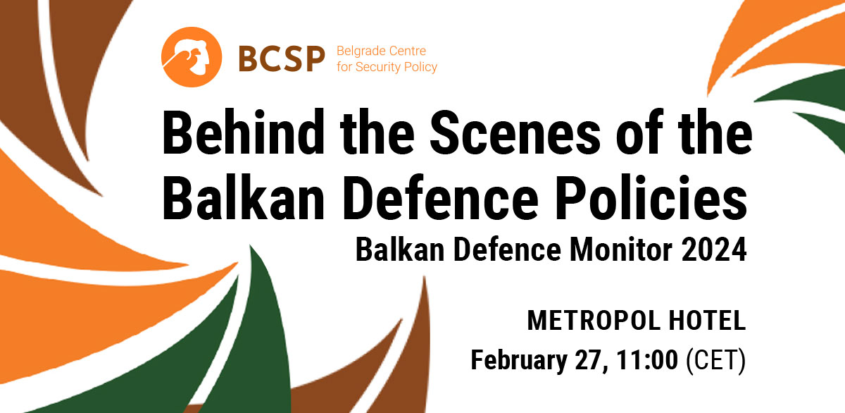 📢Next week, we will present the new edition of the Balkan Defence Monitor and discuss the key conclusions of the report on defense sectors in the six Balkan countries 🇦🇱🇧🇦🇭🇷🇲🇪🇲🇰🇷🇸. More information about the event 🔻 bezbednost.org/en/event/behin…