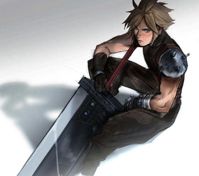 will i ever be able to paint? who knowsbut wanted to do this before rebirth comes out!a redraw!#ff7 #cloudstrife 