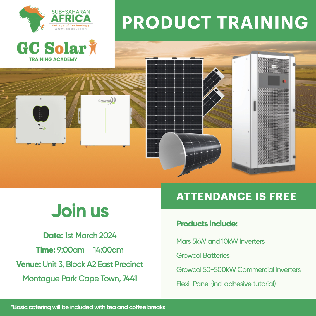 GCSolarSolution's tweet image. Dear Valued GC Solar Customer,

We are thrilled to invite you to our product training event featuring Growcol, Mars Inverters, and our most popular and innovative 380W Flexi PV Panel.

Book Now:
bit.ly/product-traini…