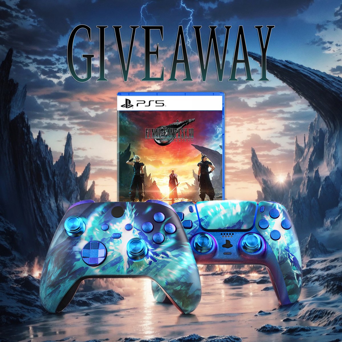 ExtremeRate's tweet photo. 💠 #FinalFantasyVIIRebirth 𝑮𝒊𝒗𝒆𝒂𝒘𝒂𝒚 💠  

 𝑽𝑰𝑰 days away from the release of Final Fantasy Ⅶ Rebirth!  And we have prepared 𝑽𝑰𝑰 gifts for you to explore the story of Rebirth! 🌟

𝑨𝒍𝒍 𝒚𝒐𝒖 𝒉𝒂𝒗𝒆 𝒕𝒐 𝒅𝒐 𝒊𝒔:
i) Follow @extremerate 
ii) Like & Retweet
iii) Tag a friend (unlimited) 
*Bonus: Comment one of your favorite lines from the #FinalFantasy series   

🏆 Ends: 02/29/24, Thursday 
🌏 Open worldwide, don't forget to gather your weapons! ⚔️ 
🔻 More details in comment