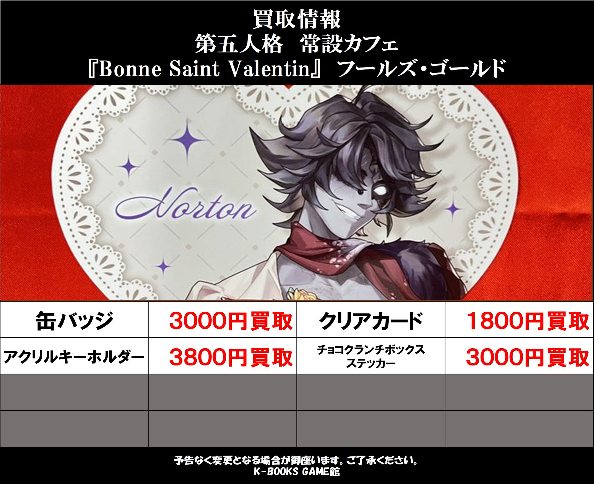 フールズゴールド】第五人格identityVバレンタイン缶バッジ10個