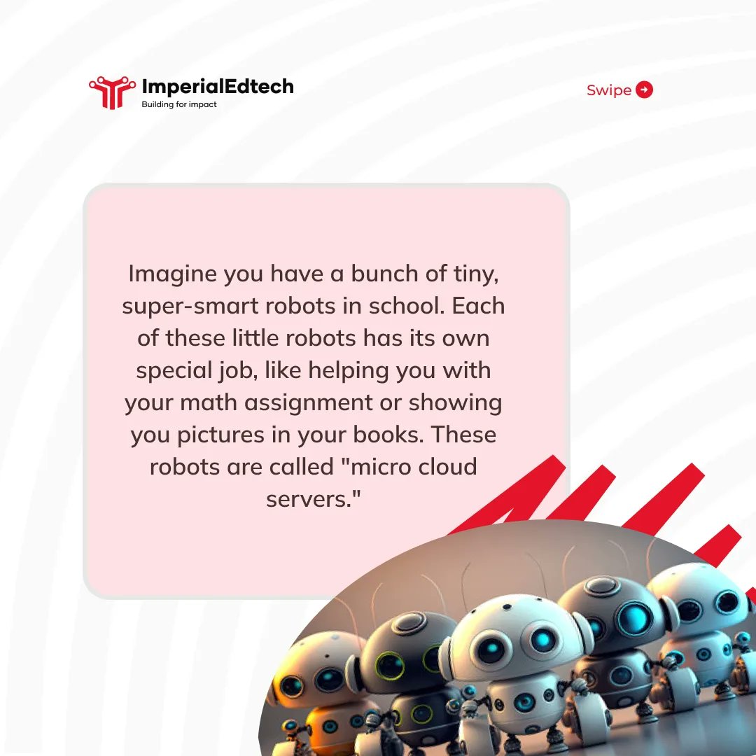 imperialedtech's tweet photo. π Ever wondered how Micro Cloud Servers work? Picture them as your team of tiny tech superheroes, ensuring learning and fun go hand in hand! Ready to explore this digital magic? Let's dive in! #MicroCloudMagic #EdTechFun #cloudserver https://t.co/LdQott6tsL