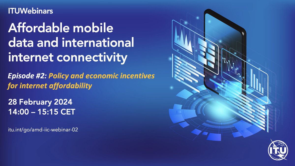 ⏰ Explore how government policies + economic measures can influence the cost and accessibility of Internet services especially for landlocked developing countries and small island developing states itu.int/en/ITU-T/webin…