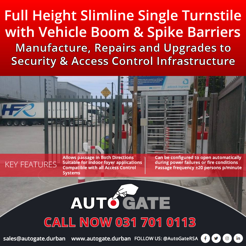 AutoGateRSA's tweet image. Full Height Slimline Turnstiles are an excellent security solution, provides superior access control by both detecting and deterring unauthorized entries.