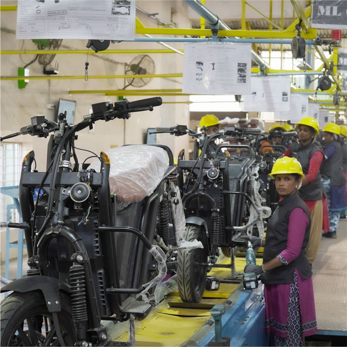BNC_EV's tweet photo. So the secret is out...
From the factory floor to the cutting edge of innovation in technologies, our brilliant BNC Motors team of women is leading the charge in manufacturing the most rugged Indian EV two-wheeler.

#bncmotors #nammaooruev #oneteam #makeinindia #EV #sustainable https://t.co/MiGPe2YSp1