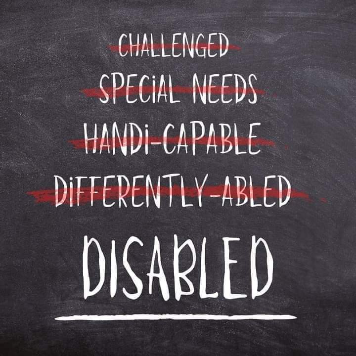 Disabled.
It's not a dirty word.
#disabled #disabledandproud