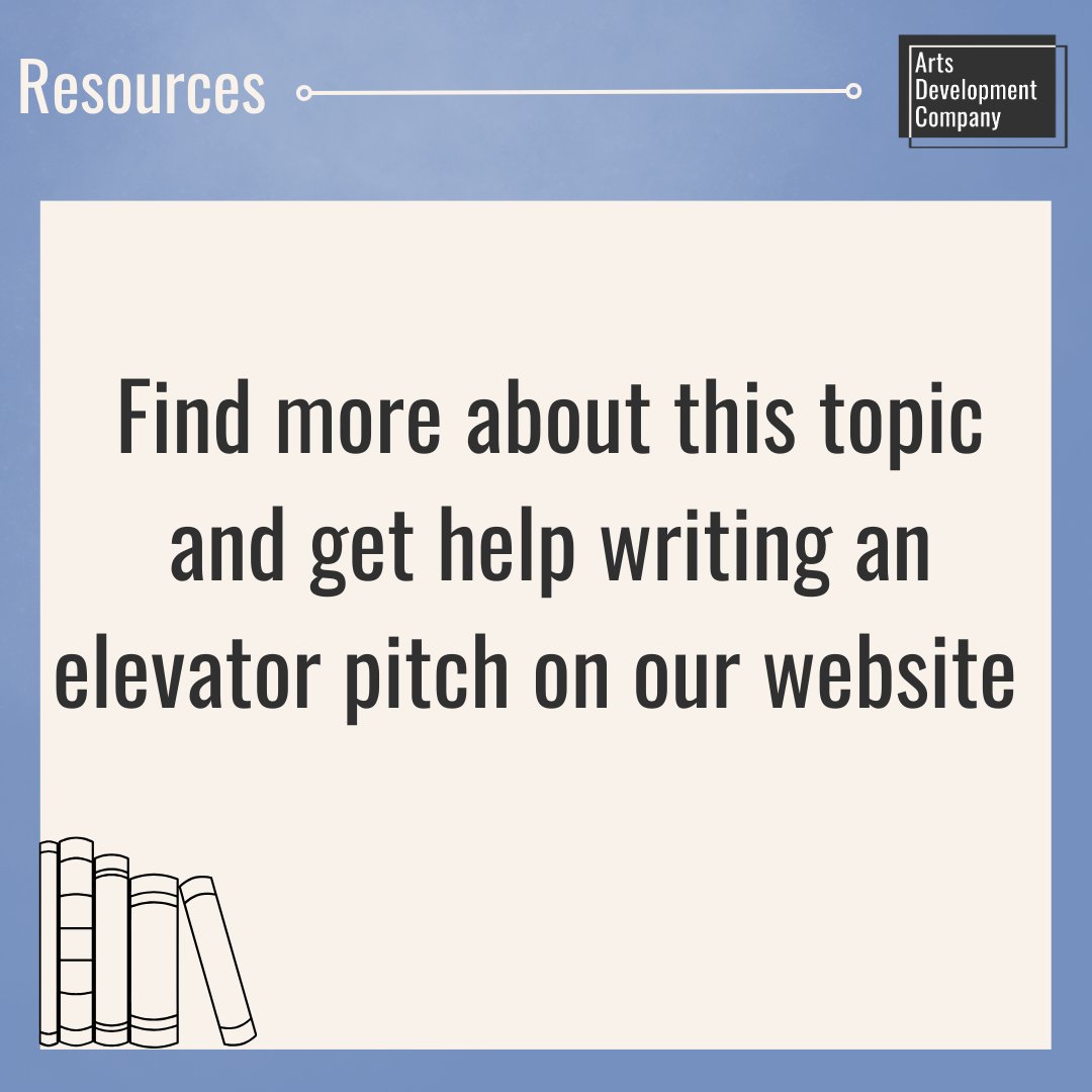 Ever heard of an elevator pitch? It's your chance to impress. @ChristinaPoult has created a resource focusing on elevator pitches Find out more theartsdevelopmentcompany.org.uk/resources/writ… Let us know what resources you would like to see! #elevatorpitch #ADCresources