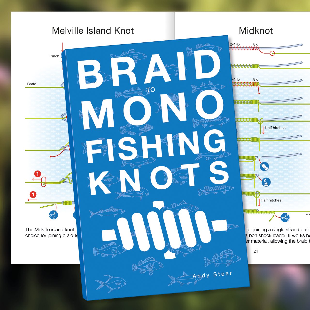 Andy Steer on X: The NEW book Braid to Mono Fishing Knots (printed and  eBook), contains clear, concise, easy to follow step-by-step knot-tying  illustrations of recommended braid to monofilament/fluorocarbon line  connections. Available
