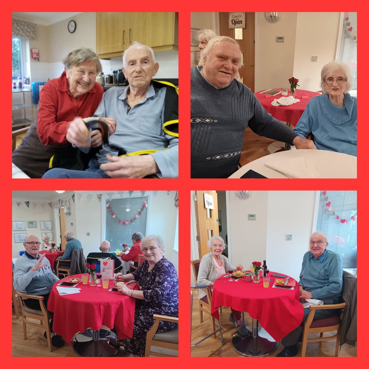 For Valentine's Day, our colleagues at our Residential Care Home New Bradley Hall organised a couples' film and meal afternoon for several of our residents and their partners❤️. Residents enjoyed a cinema date followed by a meal in our quiet lounge with flowers and wine.