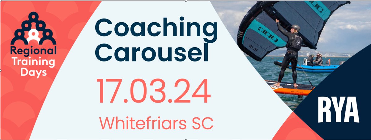 There’s a new feature at the 2024 SW Regional Training Day on 17 March at Whitefriars Sailing Club! Select 3 x 15-minute ‘pop-up’ Coaching Carousel sessions to hear and share great ideas. Find out more and book 👉 rya.org/UF2m50QwKnE