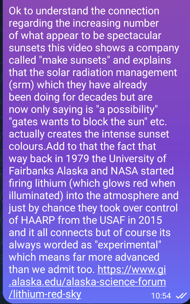RESISTANCEGB's tweet photo. Solar Radiation Management SRM Solar Sunsets Bill Gates Block the Sun Lithium Glows Red When Illuminated #UK #Geogengineering #Chemtrails #srm
https://t.co/hhyfhE7Bvh