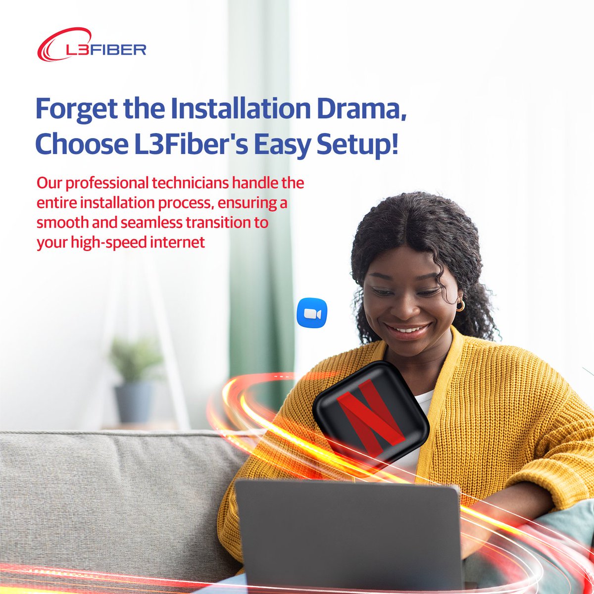 Layer3NIGERIA's tweet photo. 1) Tired of tangled wires, frustrating tutorials, and endless troubleshooting?  Say goodbye to installation headaches with L3Fiber's easy setup!

#L3Fiber #BroadbandInternet #BroadbandinAbuja #FTTH https://t.co/FUeRxfVEVL