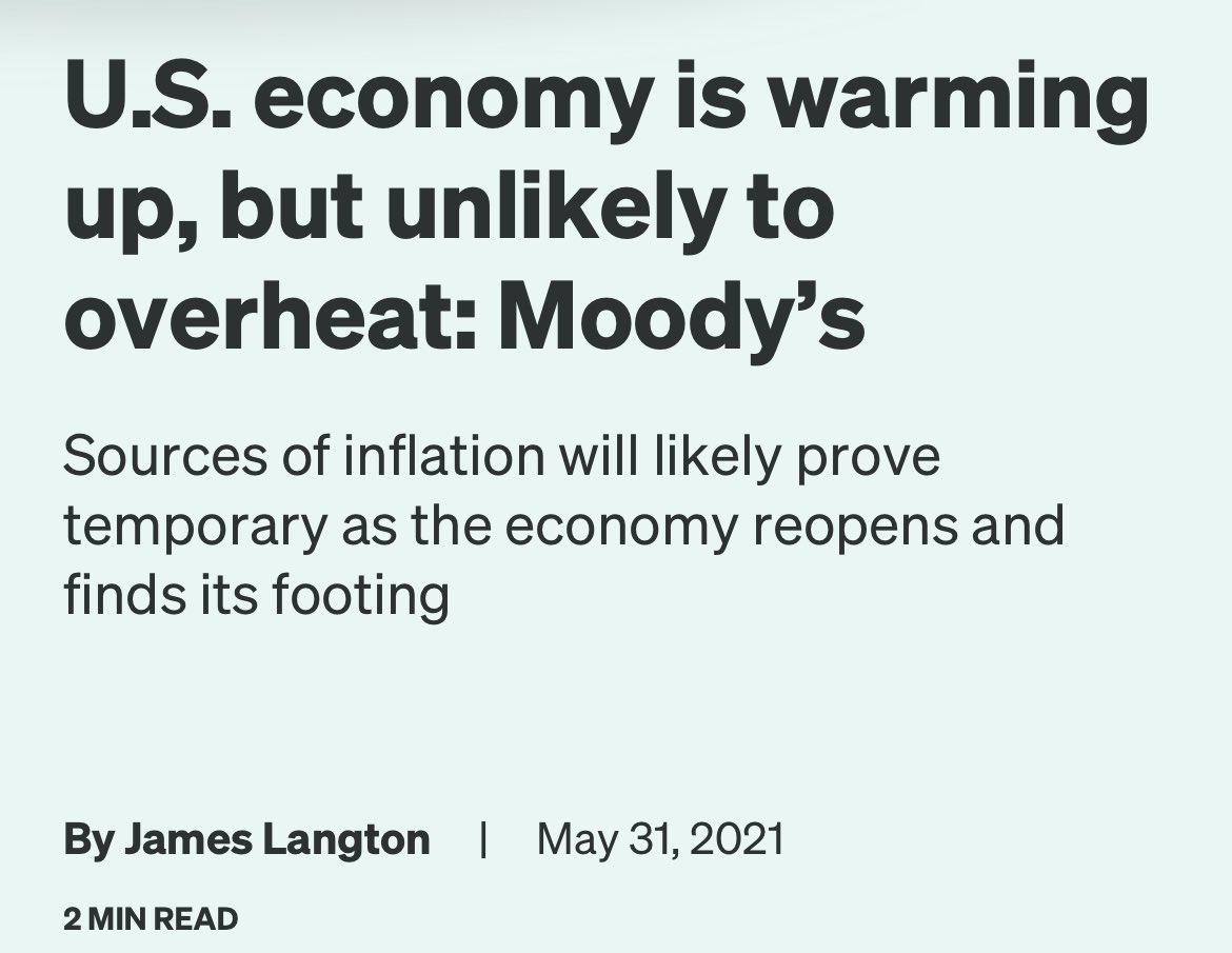 It looks like @MoodysInvSvc is once again missing inflation. In 2021 they said the lockdowns wouldn’t cause inflation. Oops. Looks like they’re going to faceplant, again. 

Fool me once, shame on you. Fool me twice, shame on me.