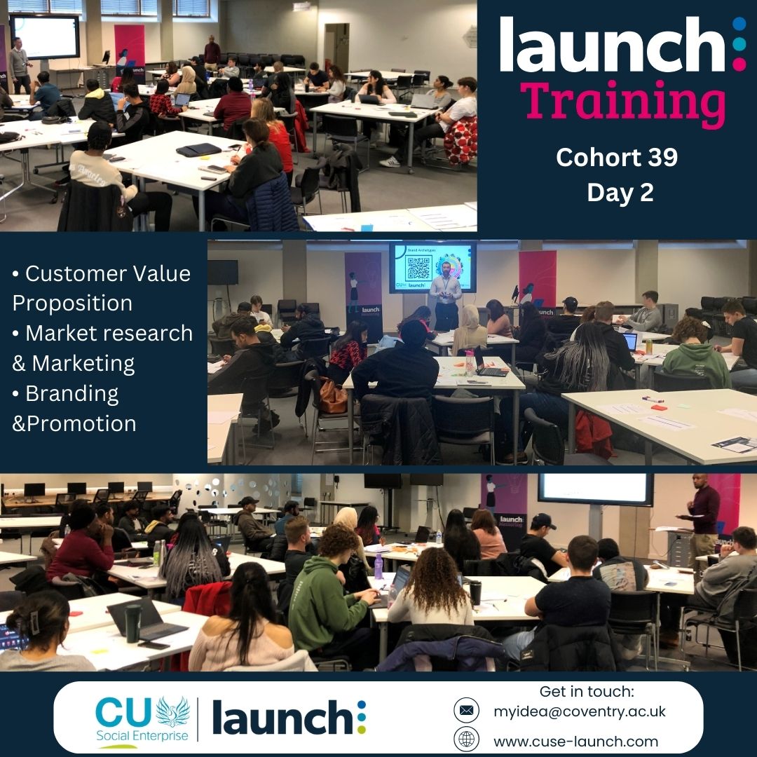 "🚀 Day two of Launch Training: Cohort 39 is all about turning dreams into reality! Participants are diving deep into crafting their Customer Value Proposition, mastering Market Research with &amp; Marketing, and refining Branding &amp; Promotion strategies.