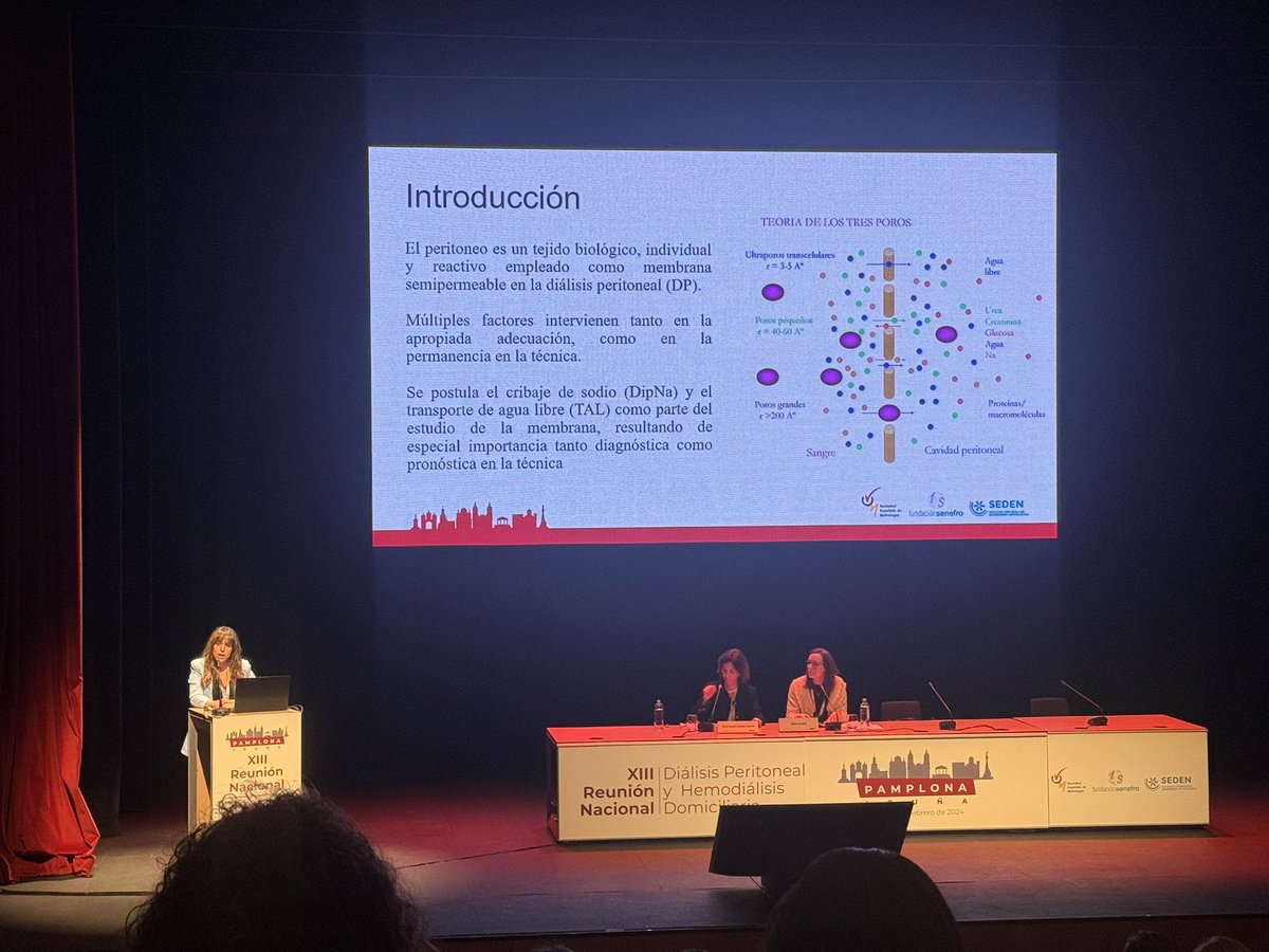 Silvia68133817's tweet photo. Estamos en Pamplona, en XIII Reunión Nacional de Diálisis Peritoneal y Hemodiálisis Domiciliaria, y hablamos sobre el pronóstico de la alteración del transporte de agua libre en DP. Excelente comunicación de la Dra. Elena Jiménez. https://t.co/zBTyfLs7Dg