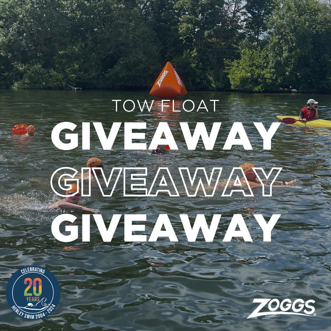 To celebrate our 20th birthday, partner @ZoggsUK are giving away 20 of their ‘Tow Float Plus’ to 20 ppl drawn at random from anyone entered for the Zoggs Half Mile at the @outdoor_swimmer Henley Swim Festival before midnight on 3/3/24. Ts and Cs: bit.ly/4bOYLgk