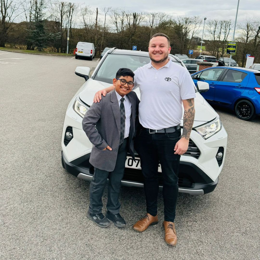 Happy New Car Day to all our amazing customers who have collected their new cars from us! 📸 Mr and Mrs Hutchinson collecting their Yaris Cross. 📸 Mr Puthuparampil Thankachan's son with their new RAV4 Hybrid. We wish you all many happy and safe driving miles.🙂