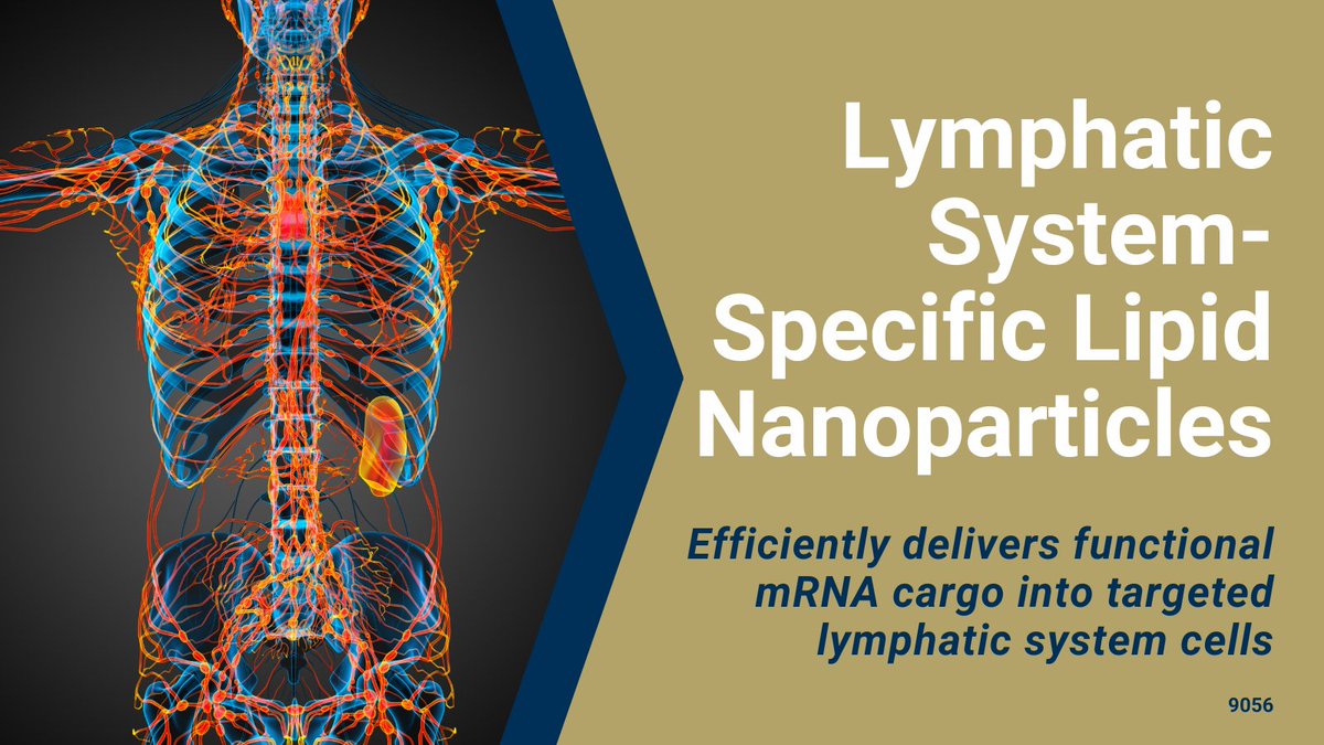 GaTechOTL's tweet image. #AvailableForLicensing: #LipidNanoparticle targets #lymphaticEndothelialCells w/in lymph nodes w high specificity. Offers breakthrough apps for molecule delivery of lymphatic endothelial cells &amp;amp; dendritic cells w/in the #lymphaticsystem @MEGeorgiaTech
ow.ly/ZSFL50QE5Ce