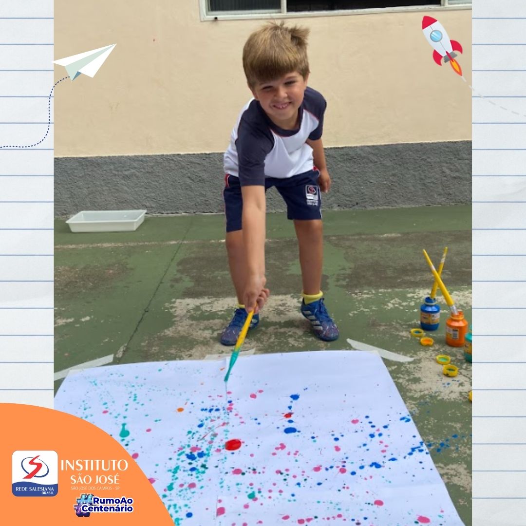 InstitutoSJC's tweet photo. Os estudantes do 1º ano realizaram a releitura da obra de Pollock, explorando a técnica conhecida como "gotejamento" para a criação de peças abstratas.
#FamíliaSalesiana #Juventude #ISJ97anos #RumoaoCentenário #InstitutoSãoJosé #VemProInstituto #arte #arteabstrata https://t.co/hciOqZklRb