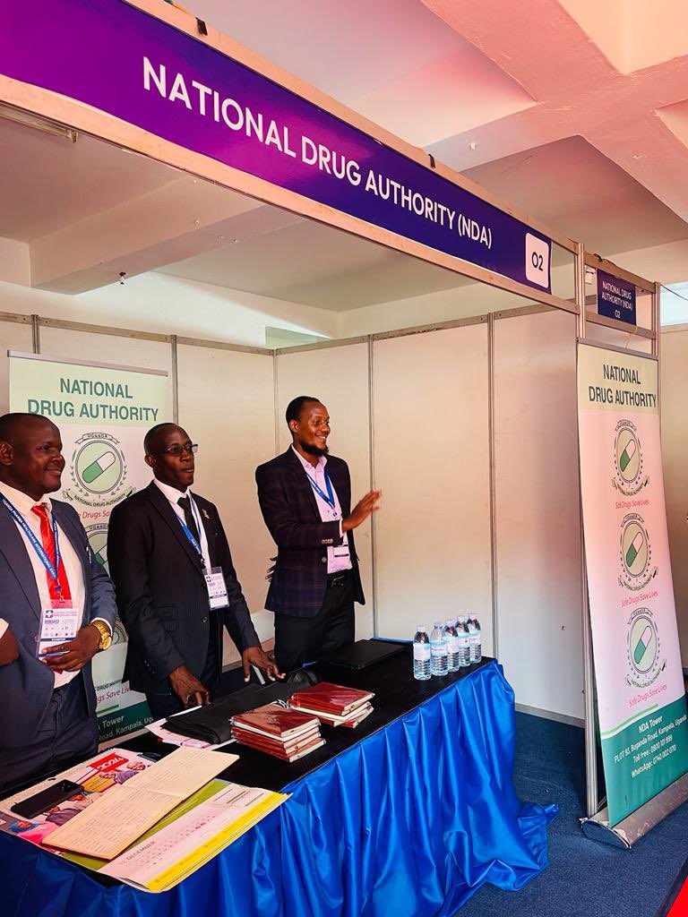 Yesterday morning, the Minister of @MinofHealthUG Hon. Dr. @JaneRuth_Aceng visited our stall at the on-going Uganda Pharma and Healthcare Expo 2024 at UMA show grounds after officially opening the expo. Our team shared our readiness in facilitating the pharmaceutical industry.