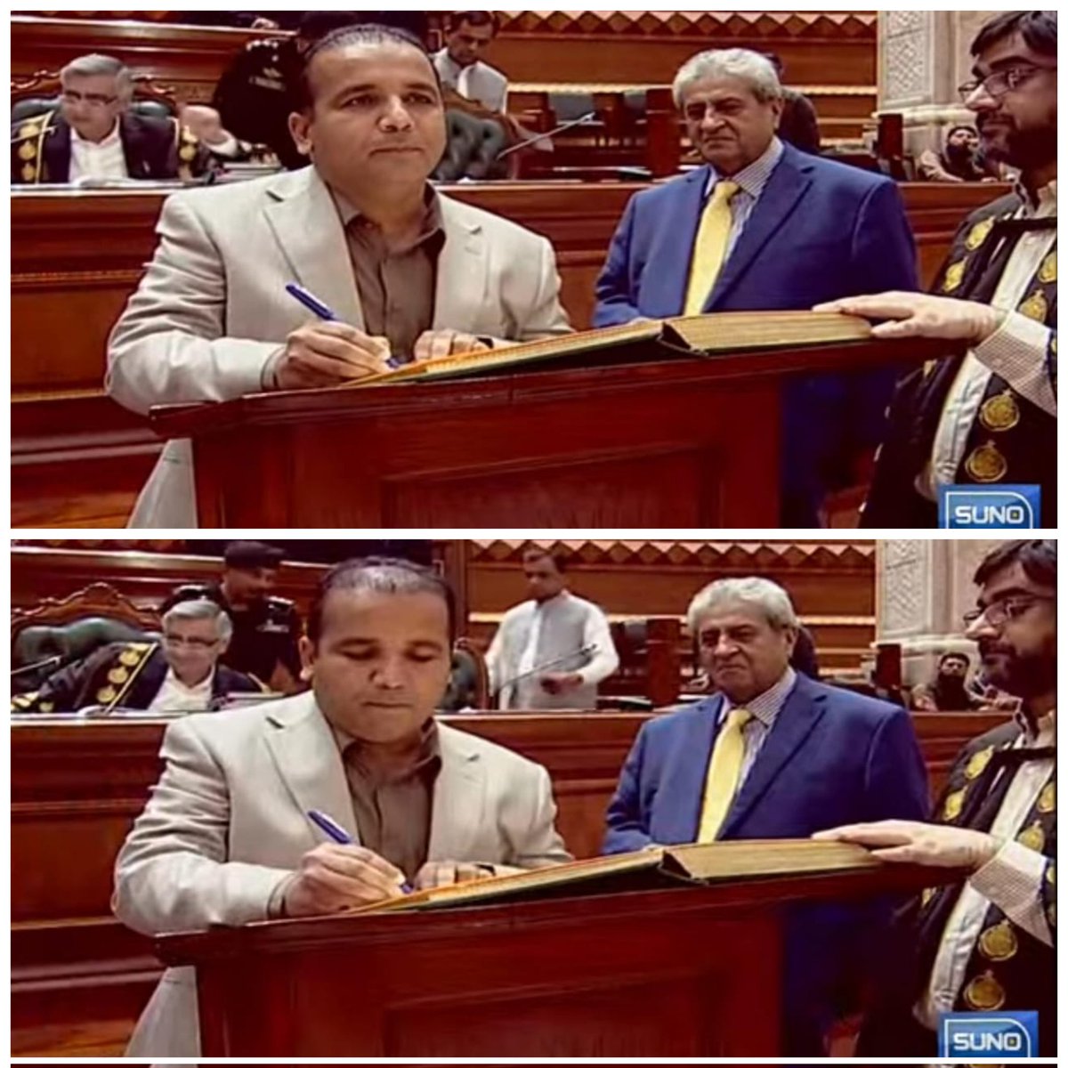AASHFAQ38's tweet photo. عوامی ایم پی اے نورالامین وٹو صاحب بطور رکن پنجاب اسمبلی رجسٹر پر دستخط کرتے ہوئے۔
#PP188 #PMLN https://t.co/LRFcoYS5p1