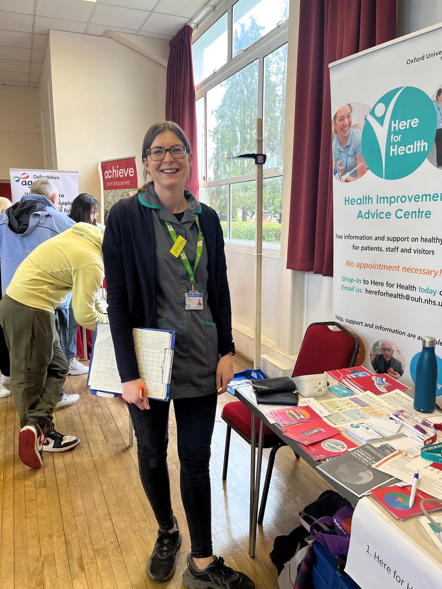 Becky and Christine were at the 2⃣nd Health Promotion event in Littlemore yesterday, organised by SE Oxford Health Alliance PCN,@Connect_Health & @OxfordCity. The event focused on improving health & wellbeing, specifically for those with persistent pain. @OUHospitals