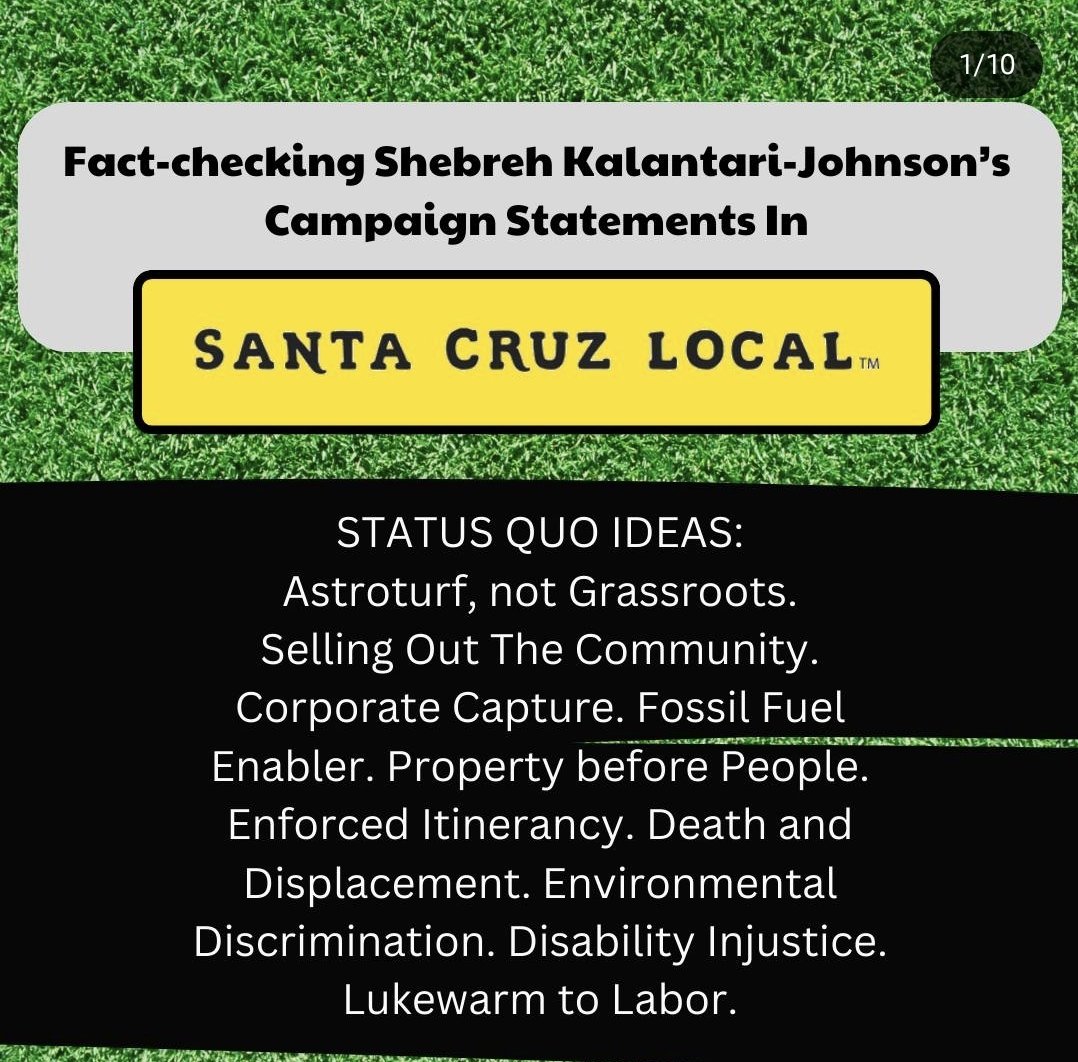 mxpxfx's tweet photo. Shame on Shebreh! 
Shebreh Kalantari-Johnson has been an absolute disappointment and an enemy of Santa Cruz residents. Her actions have caused harm and destruction. https://t.co/hbtaOxigFF