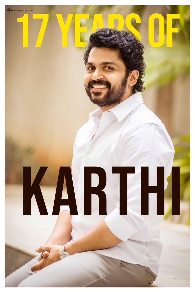 Celebrating 17 years of versatility, dedication, and pure talent with the one and only @Karthi_Offl! Here’s to many more years of inspiring and jaw-dropping performances! #17YearsofKarthi