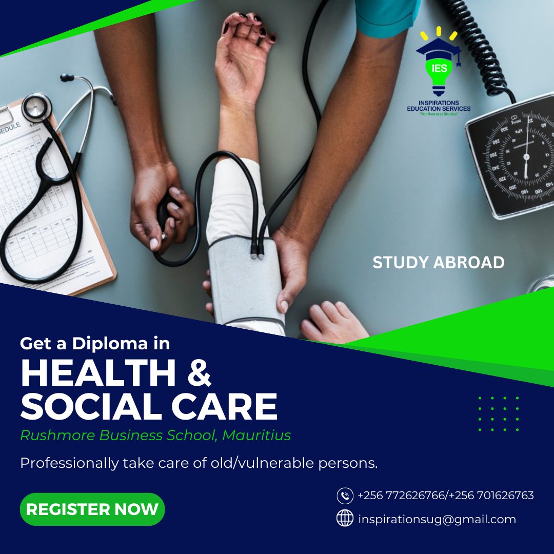 Turn your compassion into a career!🙏🏾 #HealthAndSchoolCare #StudyAbroad #StudyInMauritius

Find us in Room 3, 1st Floor, Susie House, Ggaba Road next to dfcu bank