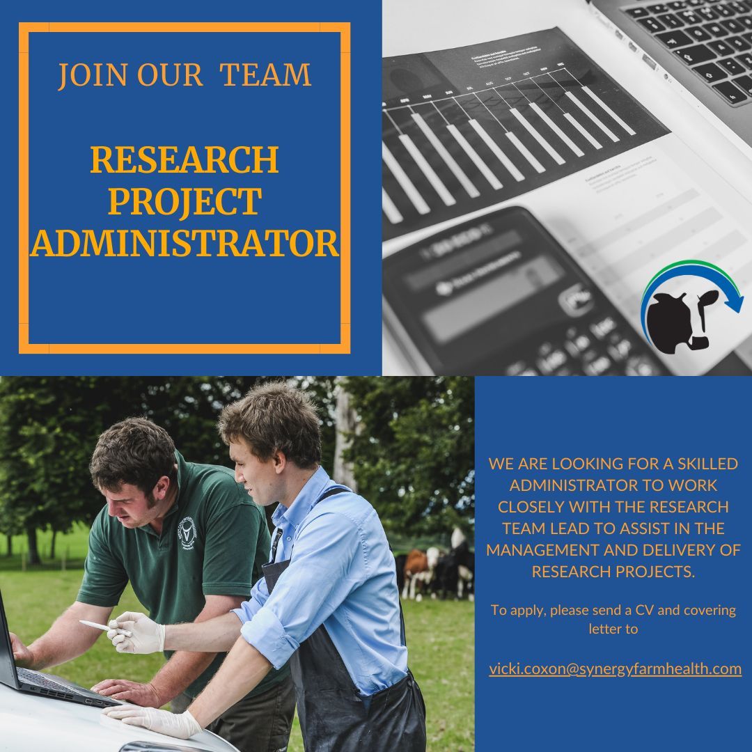 We are currently seeking a skilled administrator to join our team and support the Research Team Lead in managing and delivering research projects.  If you are interested, please submit a covering letter and your current CV to Vicki Coxon at vicki.coxon@synergyfarmhealth.com.