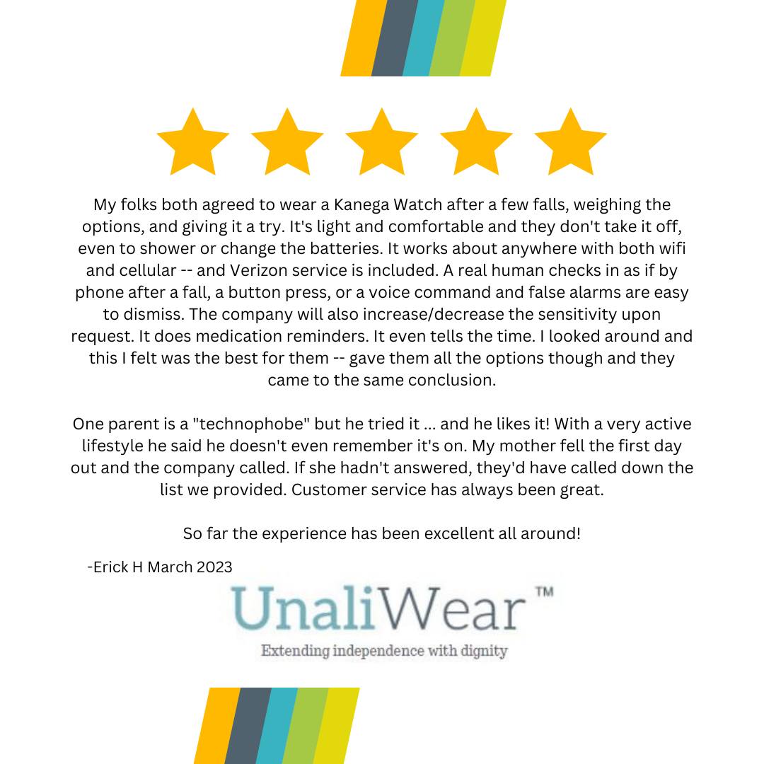 It's time again for 5-Star Fridays. 
We enjoy seeing reviews of our product and know we are helping seniors live with independence🙏
Have a great weekend everyone!