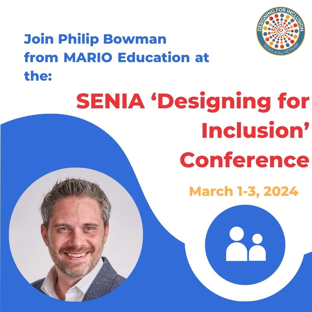 marioeducation's tweet image. The SENIA &apos;Designing for Inclusion&apos; conference is fast approaching!  Philip Bowman will be speaking on the topic of &apos;Improving one-to-one learning conversations.&apos; Can&apos;t wait to see you there! 
#MARIOEducation #MARIOFramework #SENIAConference #SENIAVietnam #DesigningForInclusion