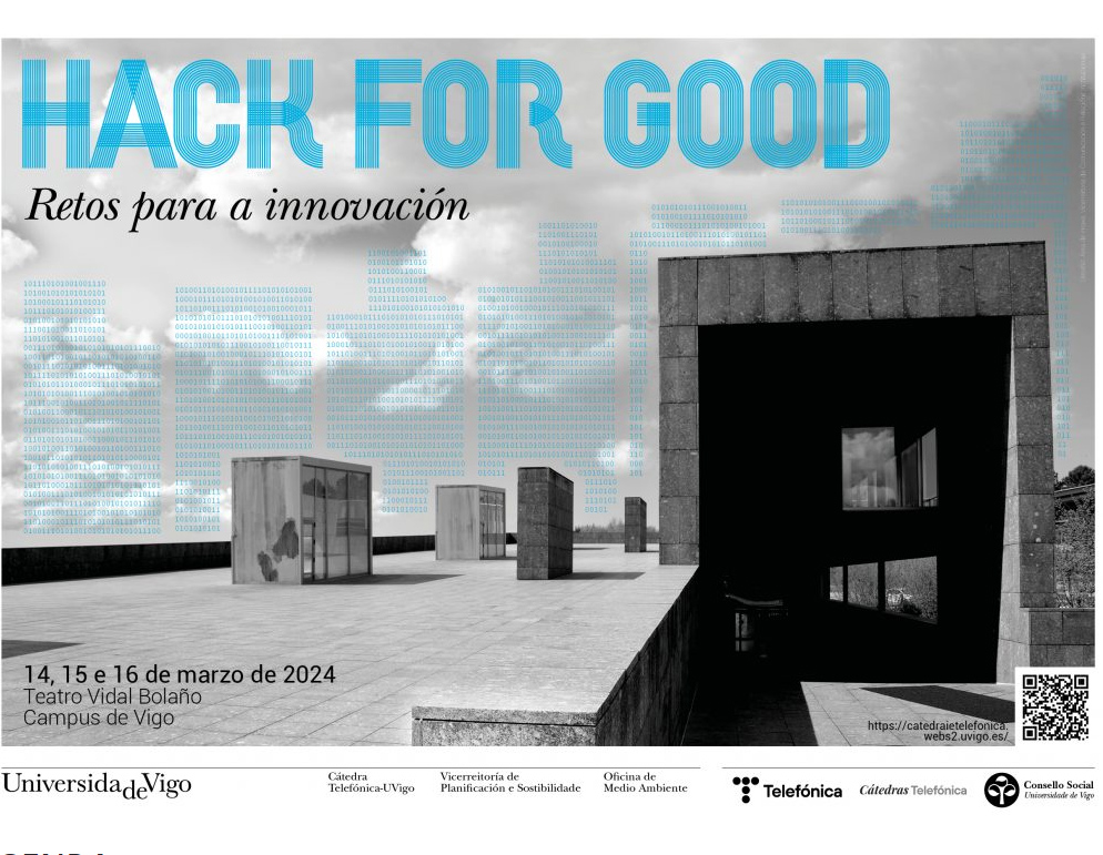 uvigo's tweet image. ⚠️A Cátedra Telefónica lanza unha nova edición do #HackForGood que se celebrará entre o 14 e o 16 de marzo co lema &quot;Imaxinemos un mundo máis sostible&quot;.

➡️ i.mtr.cool/wjvytgksfs

#UVigo100x100 #SempreUVigo #VivoUVigo #SomosUVigo
