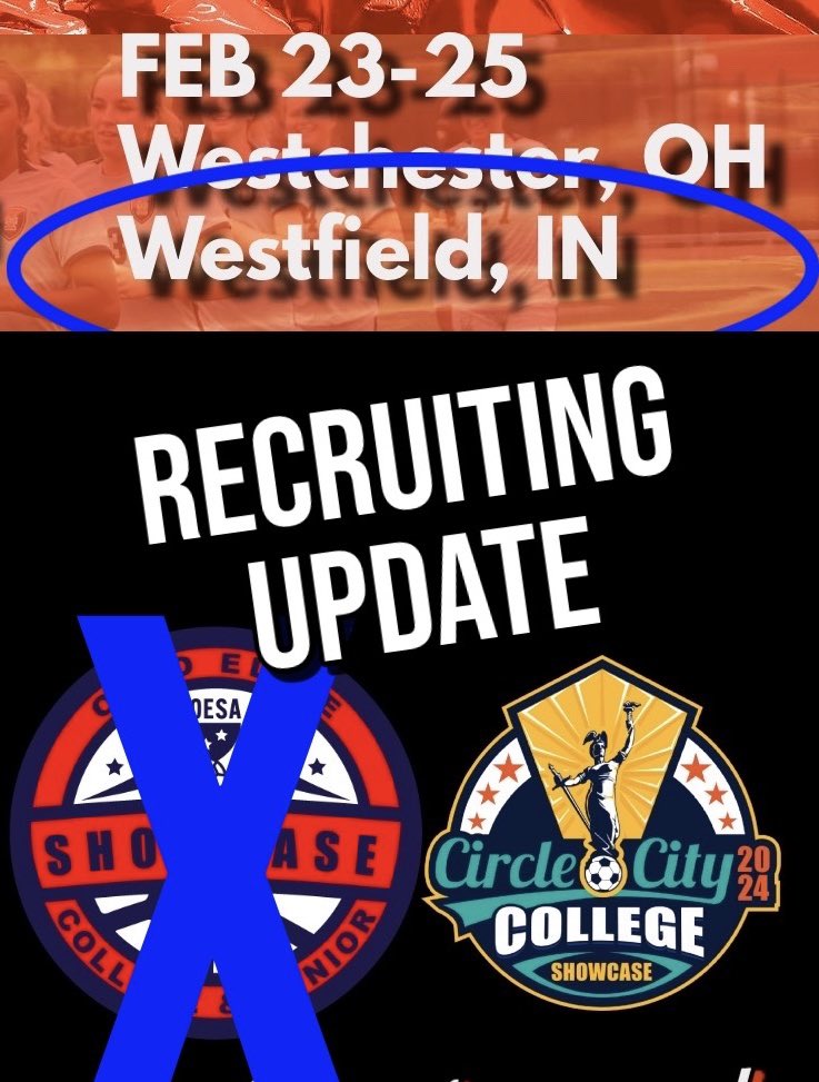 Unfortunately we will not be attending the OH Elite Showcase, we’ll contact all players that expressed interest in IN Tech and arrange other times to see you play.