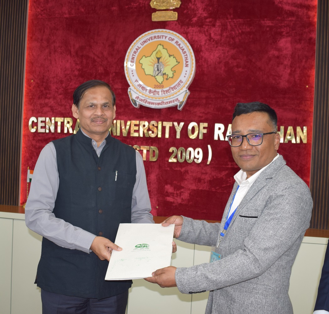 CURajasthan's tweet photo. C U Raj joins hands with Small Earth Nepal, Kathmandu for a significant MoU in presence of President of SEN, Dr Dhiraj Pradhananga. The partnership will facilitate academics and research. A promising step towards global education! @dpmeteo 
Prof Anand Bhalerao
Vice Chancellor https://t.co/S6WM2r9Lrd